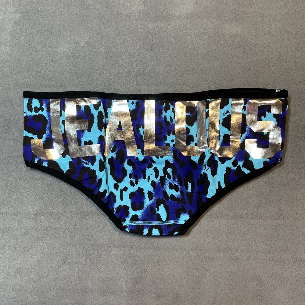 Victoria's Secret PINK 2012 Extra Low Rise Hipster Blue Jealous Animal Print